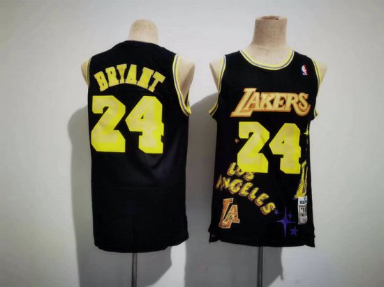 NBA 24 Kobe Bryant Lakers Sketching version Maillot noir